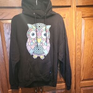 Black Owl Graphic Womens HOODIE